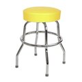 Richardson Seating Corp Richardson Seating Corp 1950YEL-24 1950- 24 in. Floridian Swivel Counter Stool; Yellow - Chrome 1950YEL-24